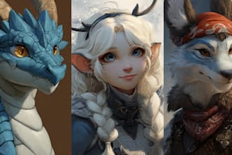 draw high quality furry art, furry oc, and anthro characters