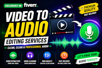video to audio with clean and professional editing