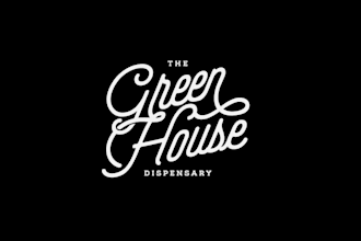 design green house dispensary appeal college students logo
