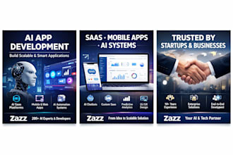 develop ai powered mobile app, saas or custom software solution