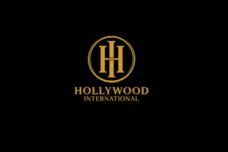 design hollywood international badge logo