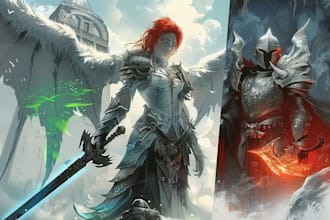draw fantasy illustrations, concept art, and card game art