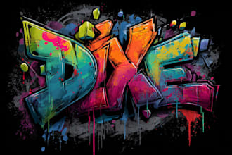 draw custom logo graffiti or doodle art