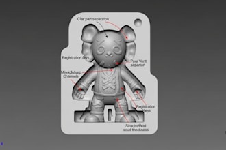 design 3d cad model 3d silicone mold injection mold chocolate mold for 3d print