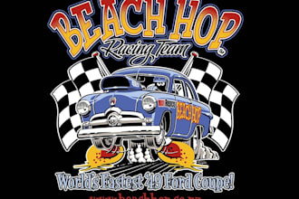 design high quality car vintage logo with t shirt design