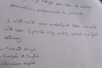 write professional or personal letters for you
