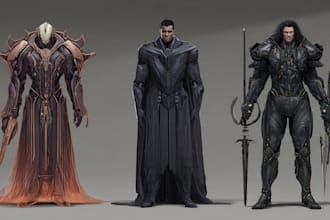 create scifi, fantasy, superhero character design