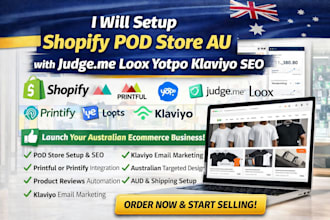 setup judge me loox yotpo klaviyo shopify products review SEO pod store printful