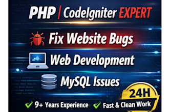 fix PHP or codeigniter bugs and errors quickly