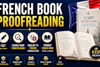 edit, french book proofreading, english to french translation format french book