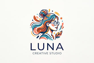design a stylish and modern girl logo for your brand