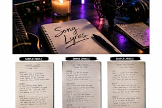 write song lyrics for any genre professional and emotional