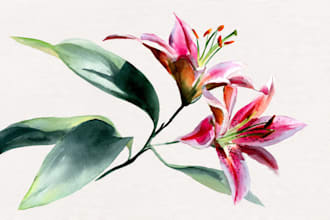 make botanical watercolor illustration