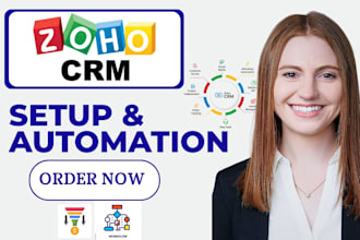 set up zoho one CRM, inventory, recruit, and forms for your business