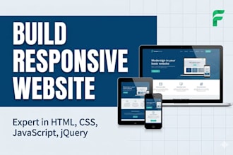 build responsive website using HTML,javascript and jquery