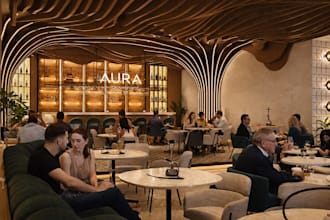 design commercial interiors cafe, restaurants, hotels