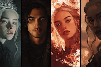 do fantasy or realistic, portraits or illustrations