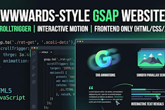 develop a website with gsap animations and scrolltrigger
