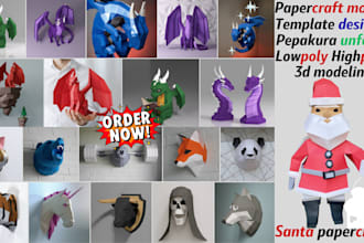 build geometric 3d models, templates for any 3d papercraft