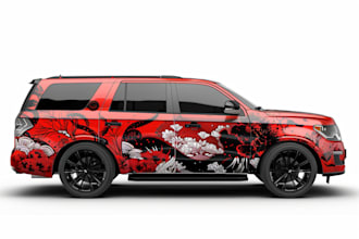 create vehicle wrap design, vehicle graphics, food truck