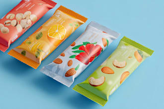 design premium pouch bag packaging with front and back