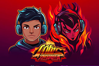 design custom mascot, gaming, twitch, esports logo