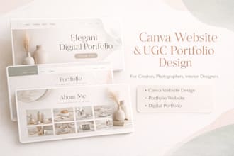 create canva website ugc portfolio canva ugc website canva landing page epk