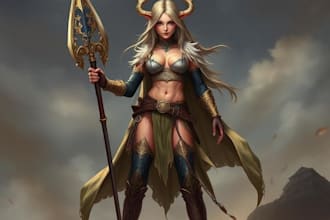 do dnd fantasy sci fi character or landscape illustration