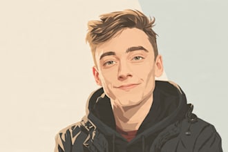 draw your amazing realistic vector portrait