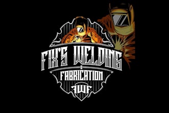 design high quality welding mascot logo with t shirt design