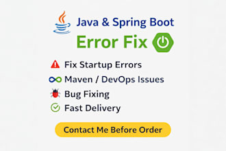 fix java spring boot maven errors and bugs