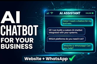 build an ai chatbot for your business website or whatsapp