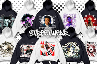 design custom hoodie for streetwear brand