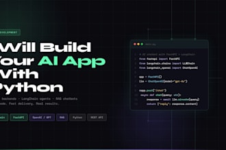 create a ai chatbot using python or fastapi