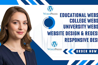 build educational e learning website college and university website on wordpress