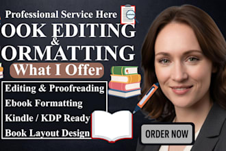 do book editing and formatting, developmental editor proofreading kdp formatting
