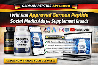 run approved german peptide social media ads supplement peptide marketing