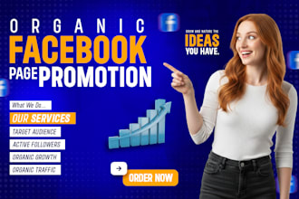 organic facebook page promotion and growth for real followers