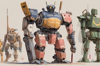 high quality robot, mecha concepts