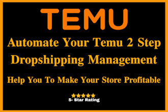 do temu product hunting, listing optimization and dropshipping management