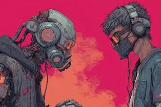 create cyberpunk character art