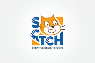 design a creative and edgy scratch logo for your brand
