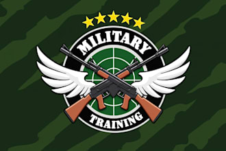 design awesome military gun logo just in 12 hours