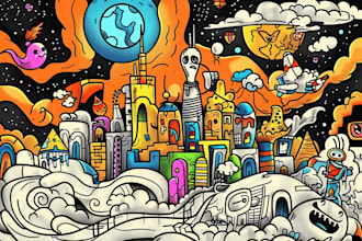 create doodle illustration for any project
