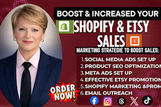 promote shopify store to boost shopify sales, etsy promotion for etsy sales
