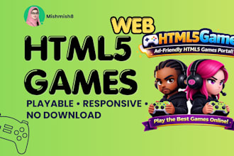 develop HTML5 web games for your website playable on all devices