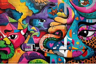 design graffiti designs, murals and wall arts