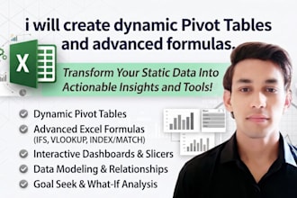 create dynamic pivot tables and advanced formulas