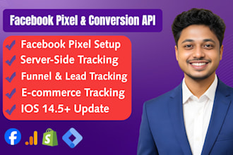 setup or fix facebook pixel, conversion API, and tracking