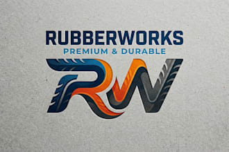 design a strong and professional rubber brand logo